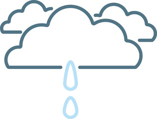 Minimal Weather Icons Set –Partly clear with local showers