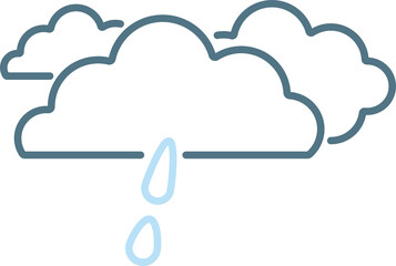 Minimal Weather Icons Set –Partly clear with local showers