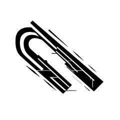 Abstract Graphic Design Element: Black Lines on White Background