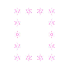 pink floral frame design