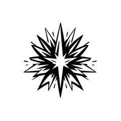 Fototapeta premium Abstract Black and White Starburst Explosion Vector Illustration