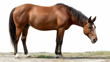 Fototapeta premium Horse Isolated On White