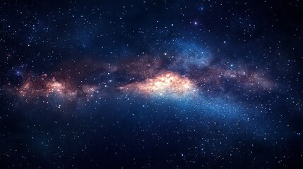 Majestic night sky with sparkling stars and nebulae cosmic background art dark blue pink space light