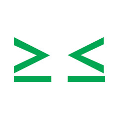 greater than and less than icon