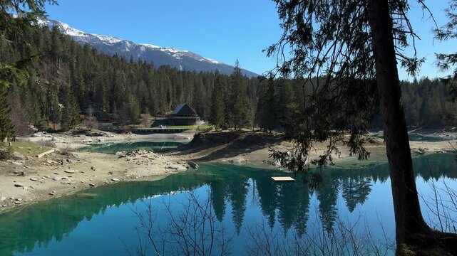 Lake Cauma Caumasee Switzerland nature Swiss Alps forest landscape view