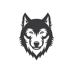 Wolf head Vector illustration. Vintage Wolf Logo Template.
