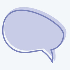 Icon Speech Bubble. related to Speech symbol. two tone style. design editable