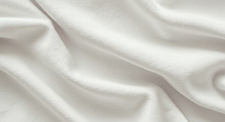 Obraz premium White Fabric Texture Folds and Drapes Close-up