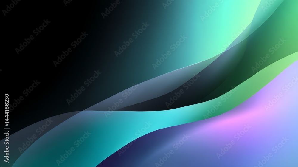 Poster abstract wavy background with gradient colors for presentation and graphic design