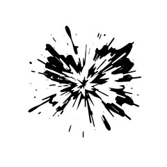 Abstract Monochrome Explosion Burst Vector Illustration