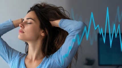 Ai emotional stress index investing concept icon for tracking investor emotions and enhancing financial decision making