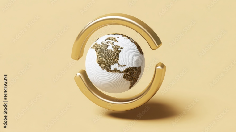 Poster futuristic borderless currency lending pools icon concept representing innovative lending access for