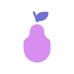 Stylized fruit icon with soft gradient color tones representing organic food