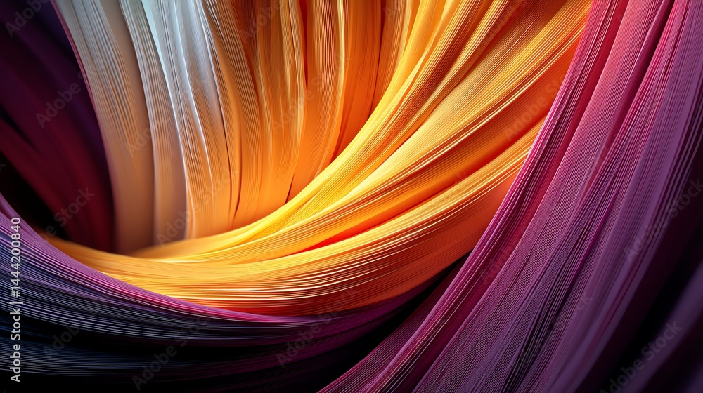 Poster abstract flowing color gradient ribbon swirl background for creative design