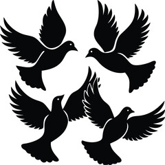 Obraz premium vector illustration of a dove