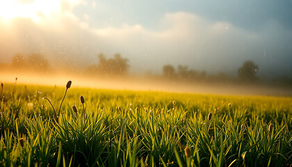 sunrise over field