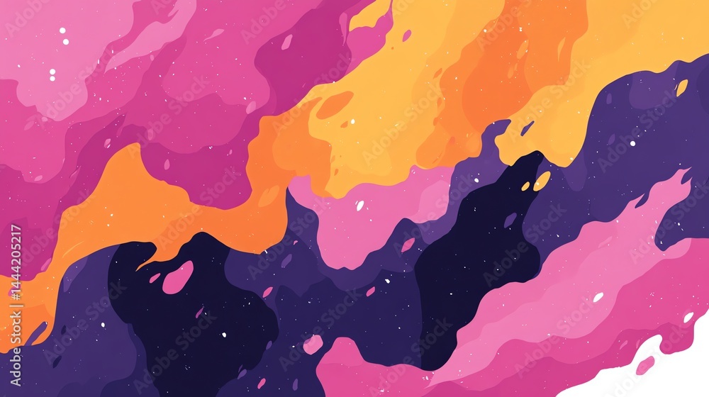 Poster colorful abstract art background with dynamic shapes and smooth transitions