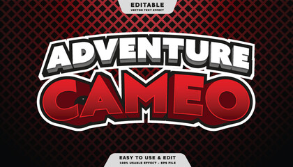 adventure game editable text effect with modern style
