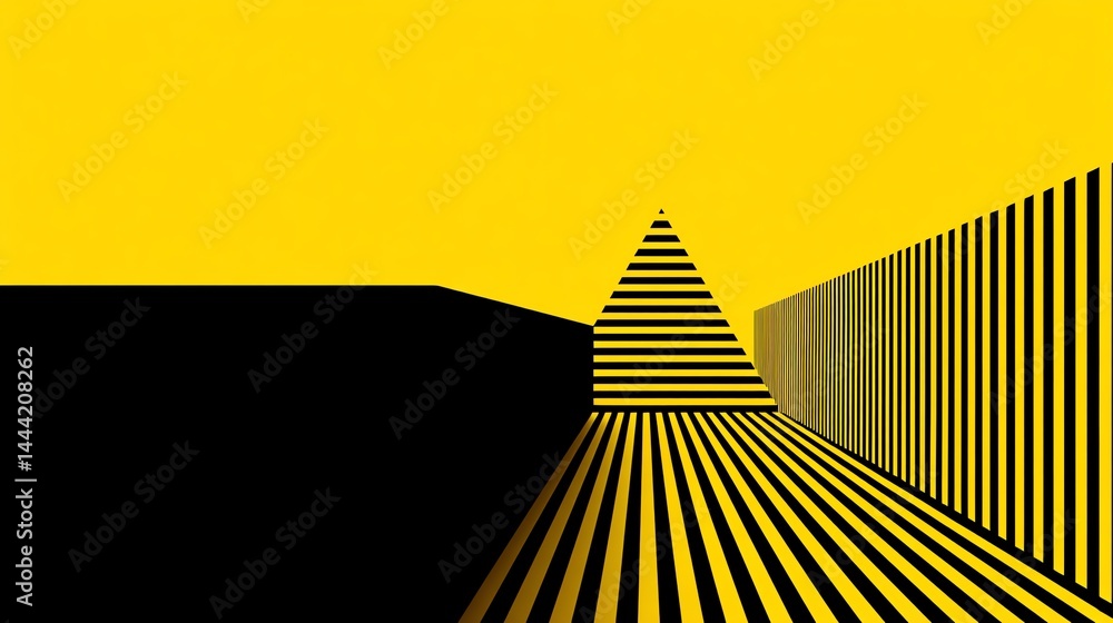 Poster abstract geometric pattern with vibrant colors and textured surfaces design