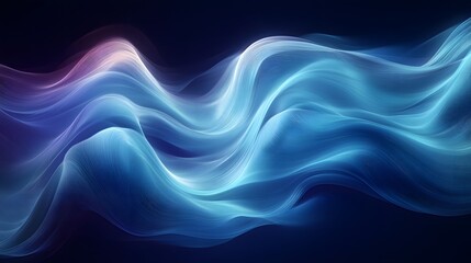 Fototapeta premium abstract blue and purple waves on a black background