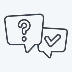 Icon FAQ. related to Speech symbol. line style. design editable