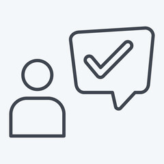 Icon Customer Experience. related to Speech symbol. line style. design editable