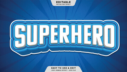 super hero editable text effect with modern style