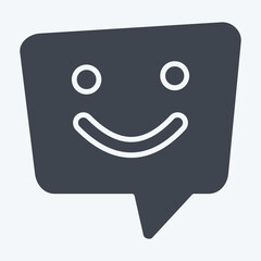 Icon Positive Massage. related to Speech symbol. glyph style. design editable