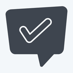 Icon Problem Solving. related to Speech symbol. glyph style. design editable