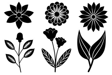  6 sets of flower items