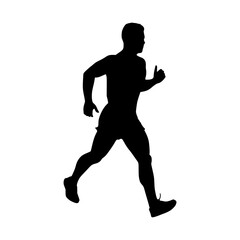 Fototapeta premium Running Silhouette - Fitness Vector Graphic