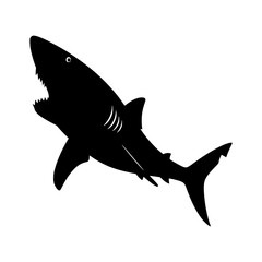 Obraz premium Shark Silhouette Icon - Vector Illustration