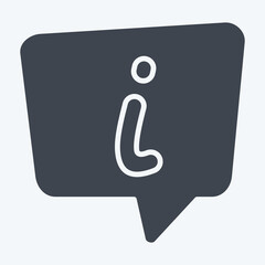 Icon Info. related to Speech symbol. glyph style. design editable