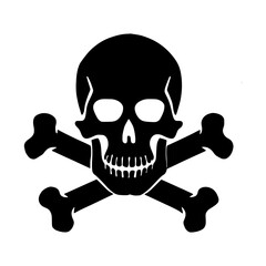 Skull & Crossbones Icon - Vector Graphic