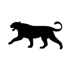 Obraz premium Black Panther Silhouette Vector