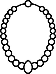bead-necklace outline 