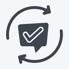 Icon Comments. related to Speech symbol. glyph style. design editable