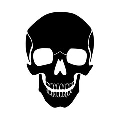 Obraz premium Black Skull Icon - Vector Illustration