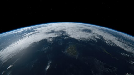 Earth from space, a view of our planet's atmosphere and oceans
