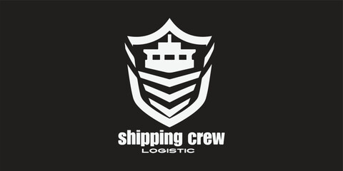 Modern logistic logo vector for delivery, shipping, transport, and cargo company branding.