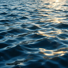 Close-up of rippling water surface with light reflections