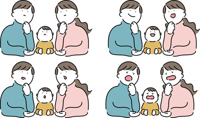 家族でリアクションセット