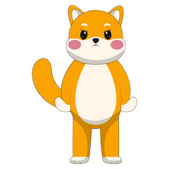 Illustration of Cute Baby Dog. Vector Character in Cartoon Design.