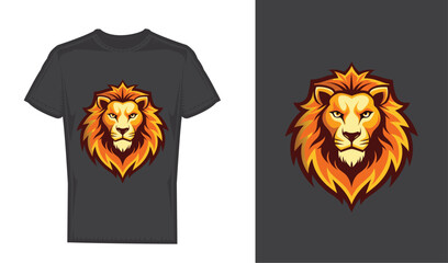 Lion Vector Illustration Logo on White Background