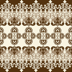 seamless floral pattern ,brown , decorative , interior, flower 
