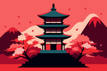 chinese temple in the sky