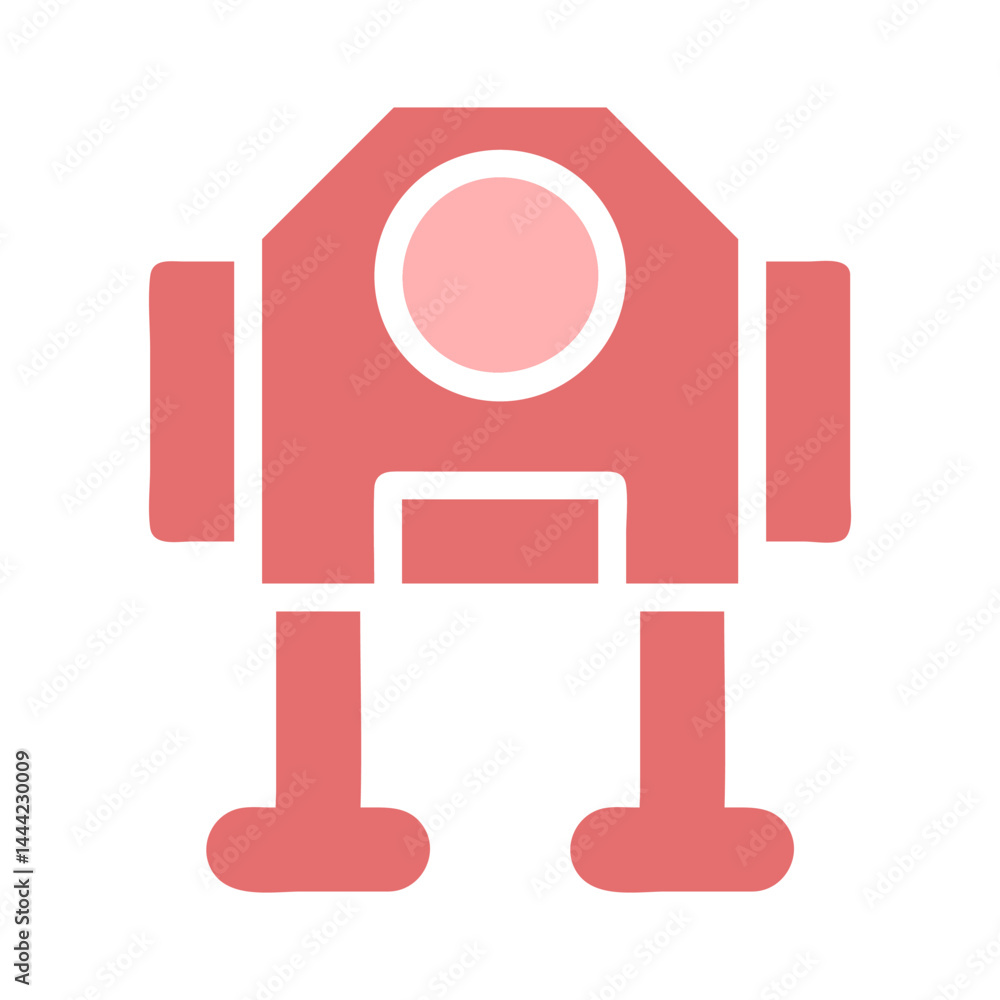 Poster simplified robotic representation conveys automation and technology advancement