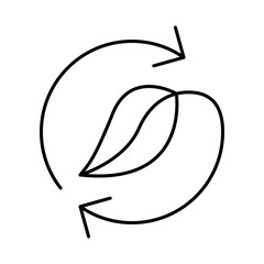 Green Energy Line Icon. Concept of Green Technology, Climate Change, Global Warming, CO2 Neutral Editable Stroke Icon