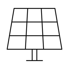 Solar Panel Line Icon. Concept of Green Technology, Climate Change, Global Warming, CO2 Neutral Editable Stroke Icon