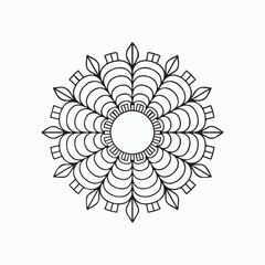 Intricate Floral Mandala for Artistic Coloring
